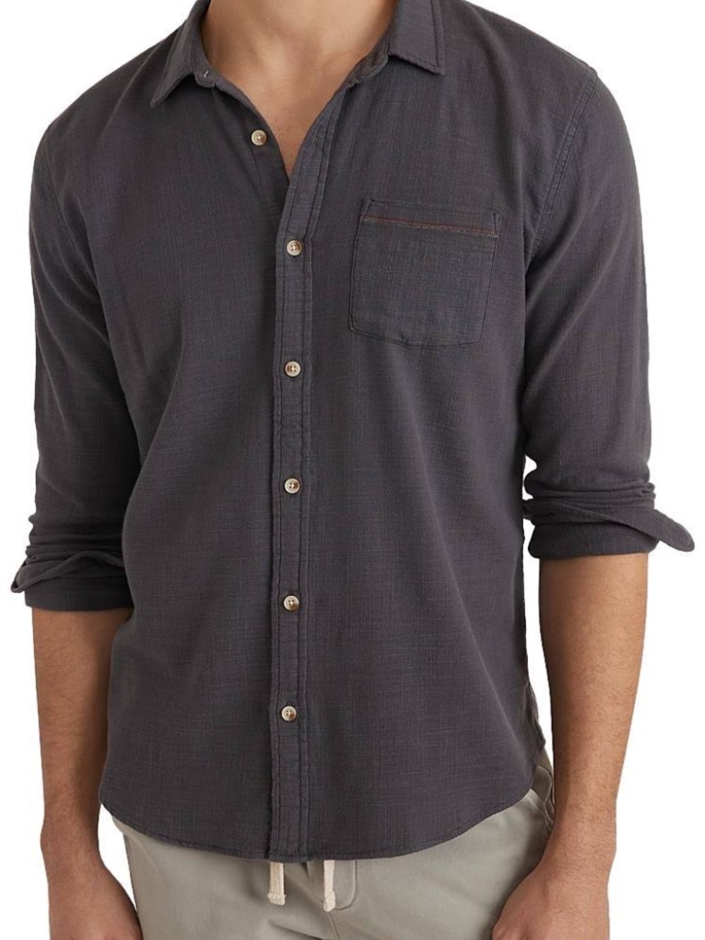 Men's Marine Layer Classic Stretch Selvage Shirt - India Ink Size Small